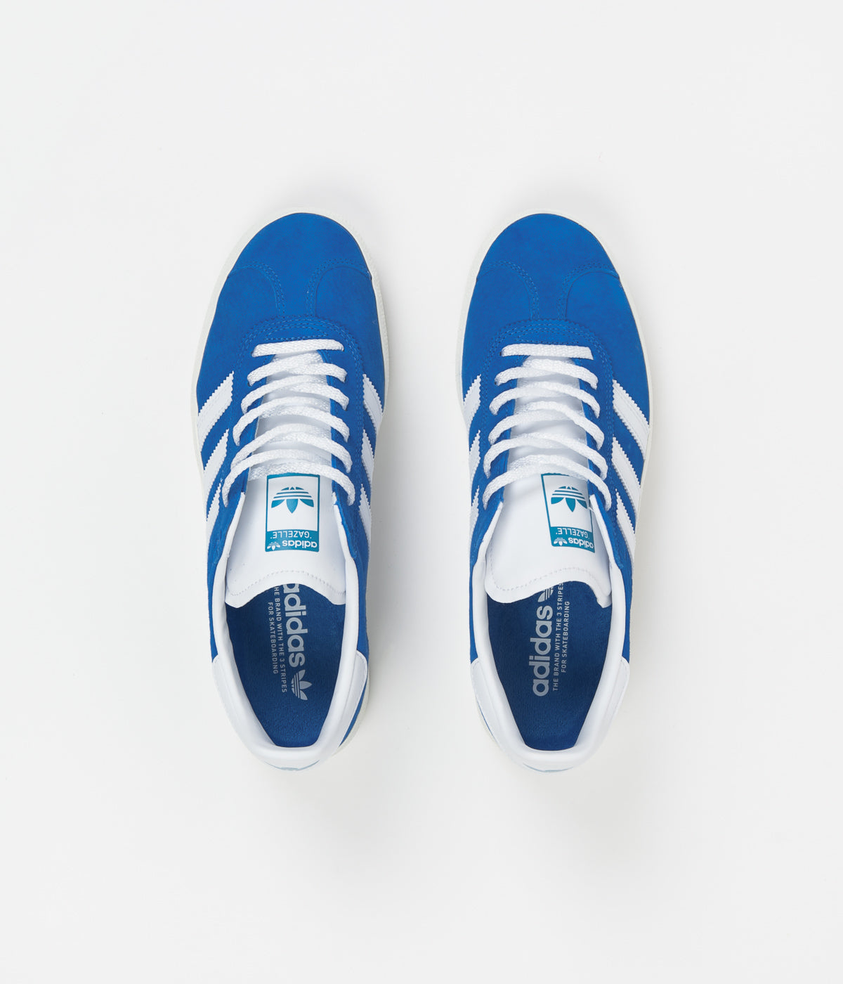 adidas gazelle white and blue