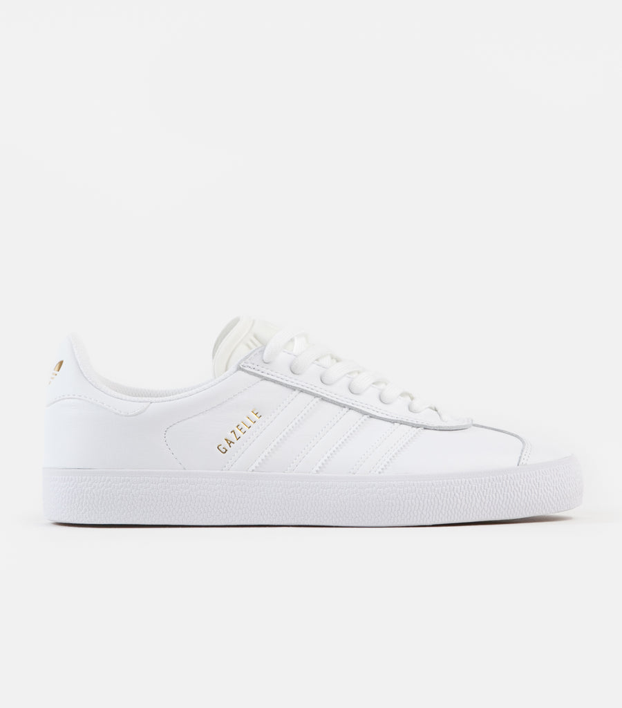 Adidas Gazelle ADV Shoes White / White / Gold Metallic | Flatspot