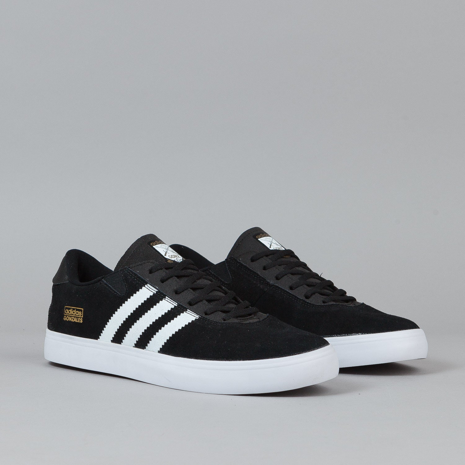 Adidas Gonz Pro Shoes - Black / White / Black | Flatspot