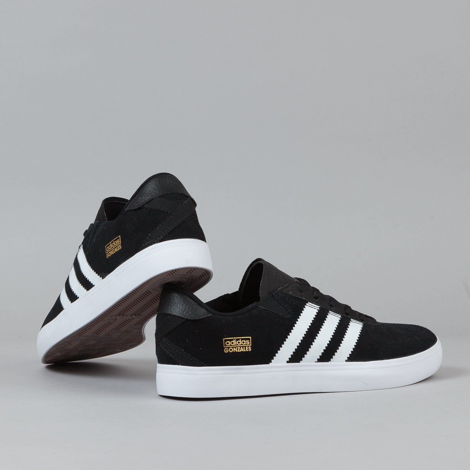 Adidas Gonz Pro Shoes - Black / White / Black | Flatspot