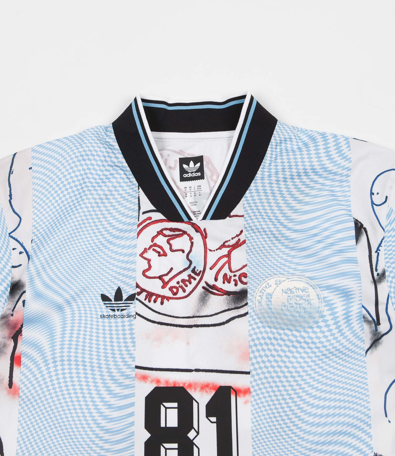 Leonardoda ajuste Promesa Adidas Gonzales Jersey - Black / White / Clear Blue / Multicolour | Flatspot