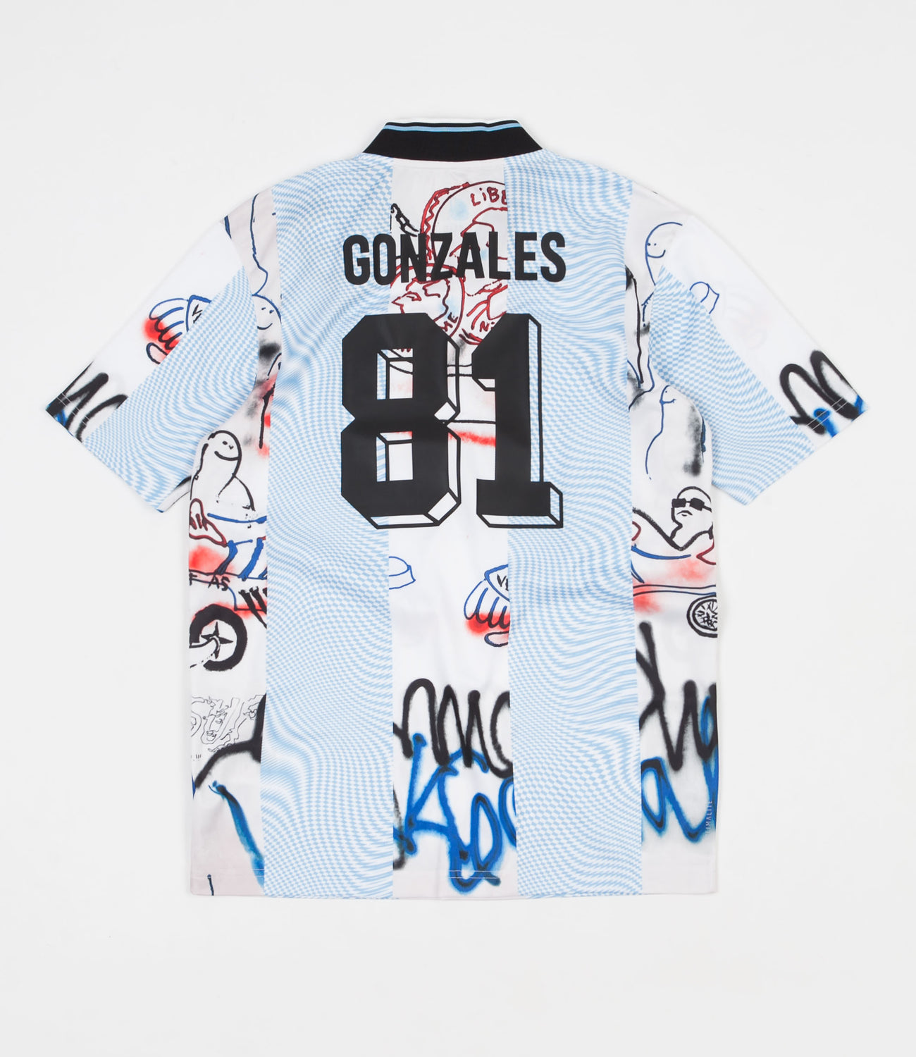 Adidas Gonzales Jersey - Black / White / Clear Blue / Flatspot