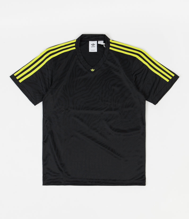 Adidas Jacquard Jersey - Black / Acid Yellow | Flatspot