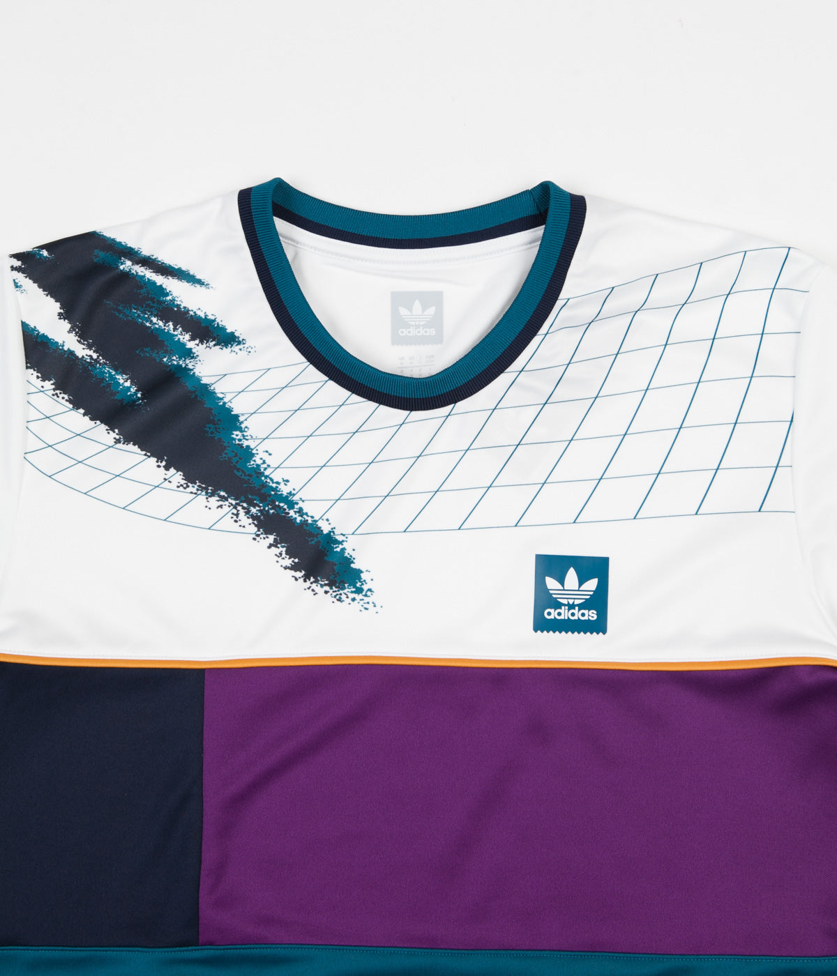 purple and turquoise jersey