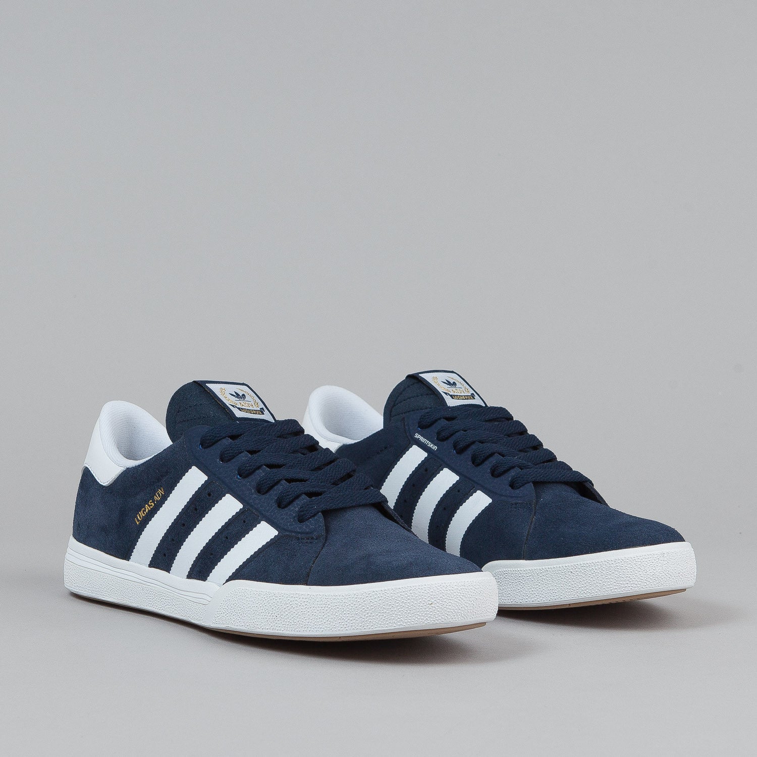 Adidas Lucas ADV Shoes - Navy / White / Metallic Gold | Flatspot