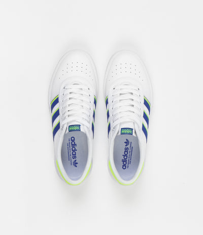 blue and green adidas shoes