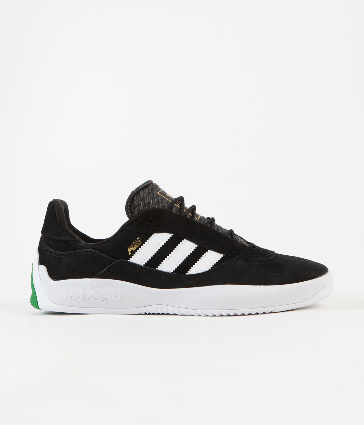 adidas black with white stripes shoes
