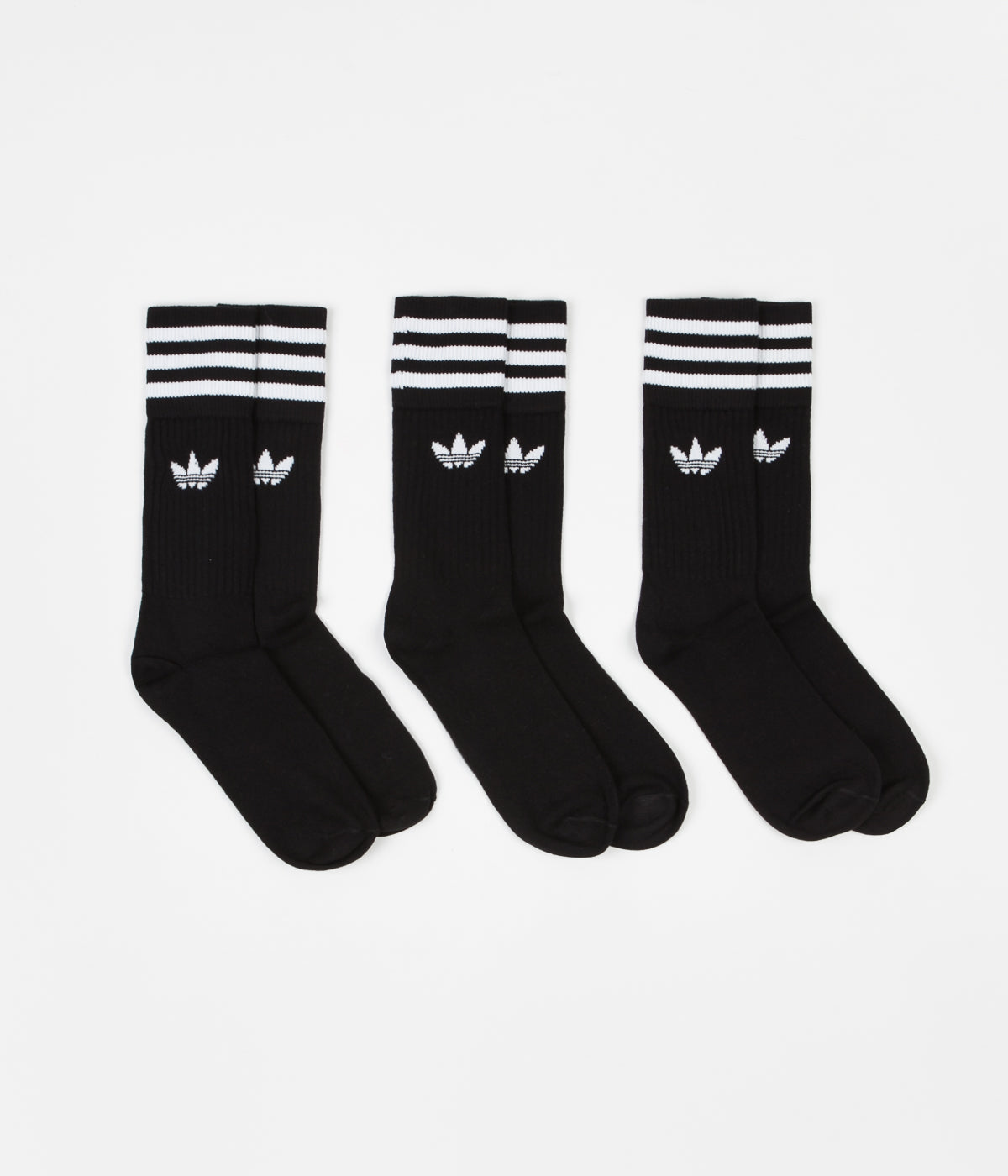 adidas solid crew socks black