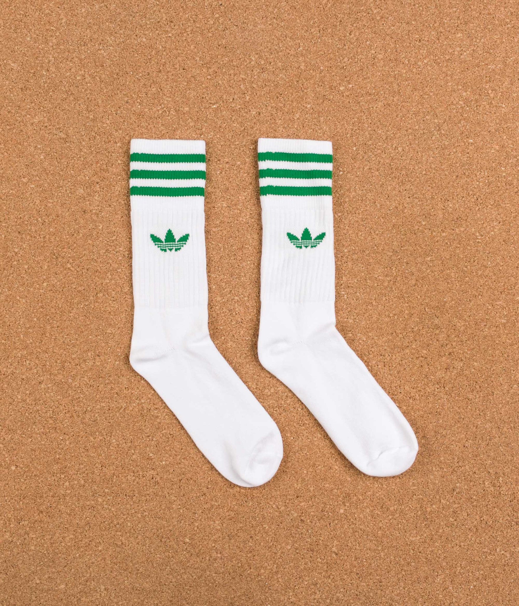Adidas Solid Crew Socks - White / Red 