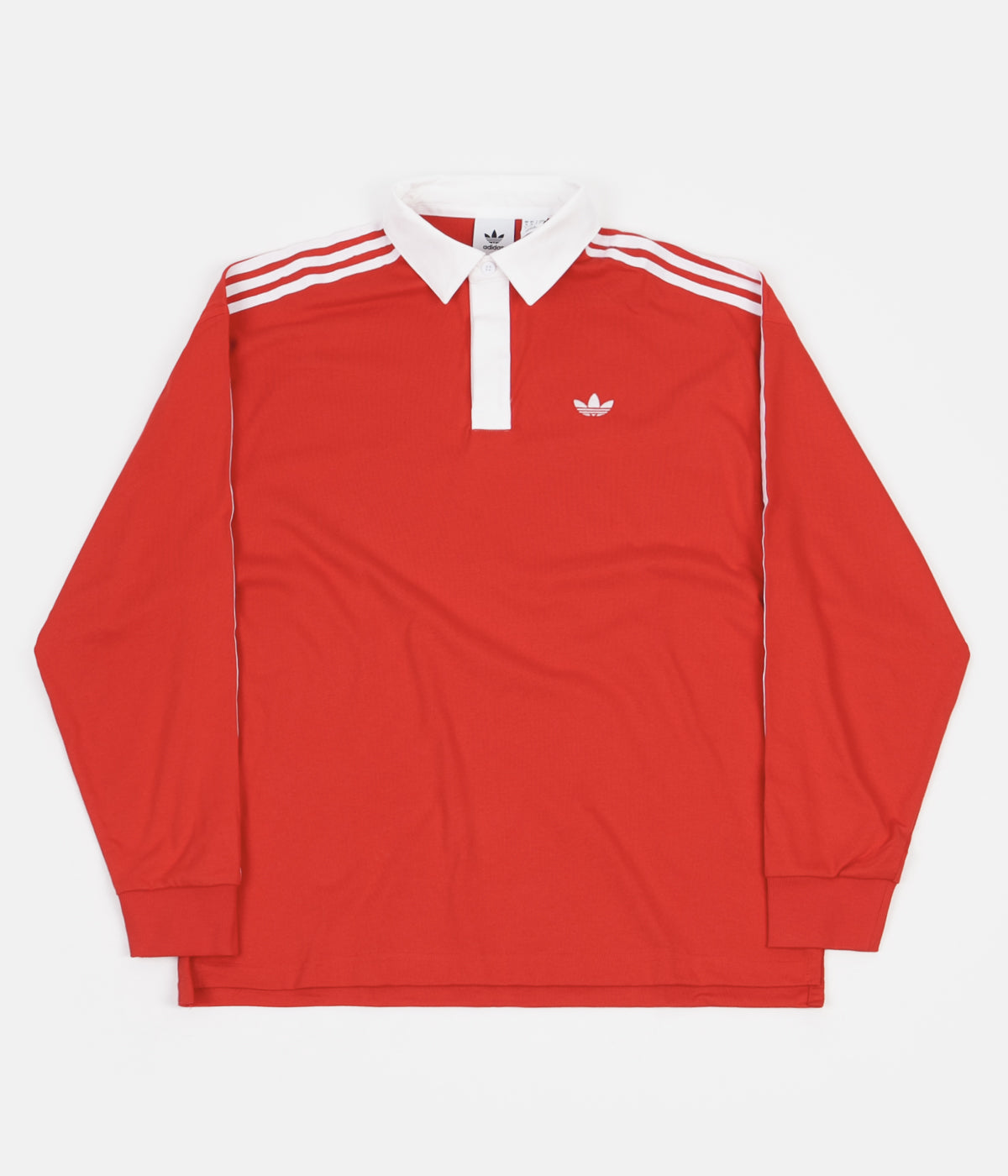 adidas red and white long sleeve