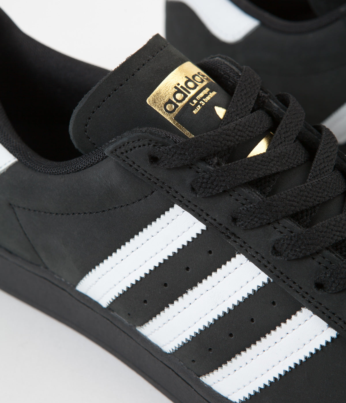 Adidas Superstar Shoes - Core Black / White / Gold Metallic | Flatspot