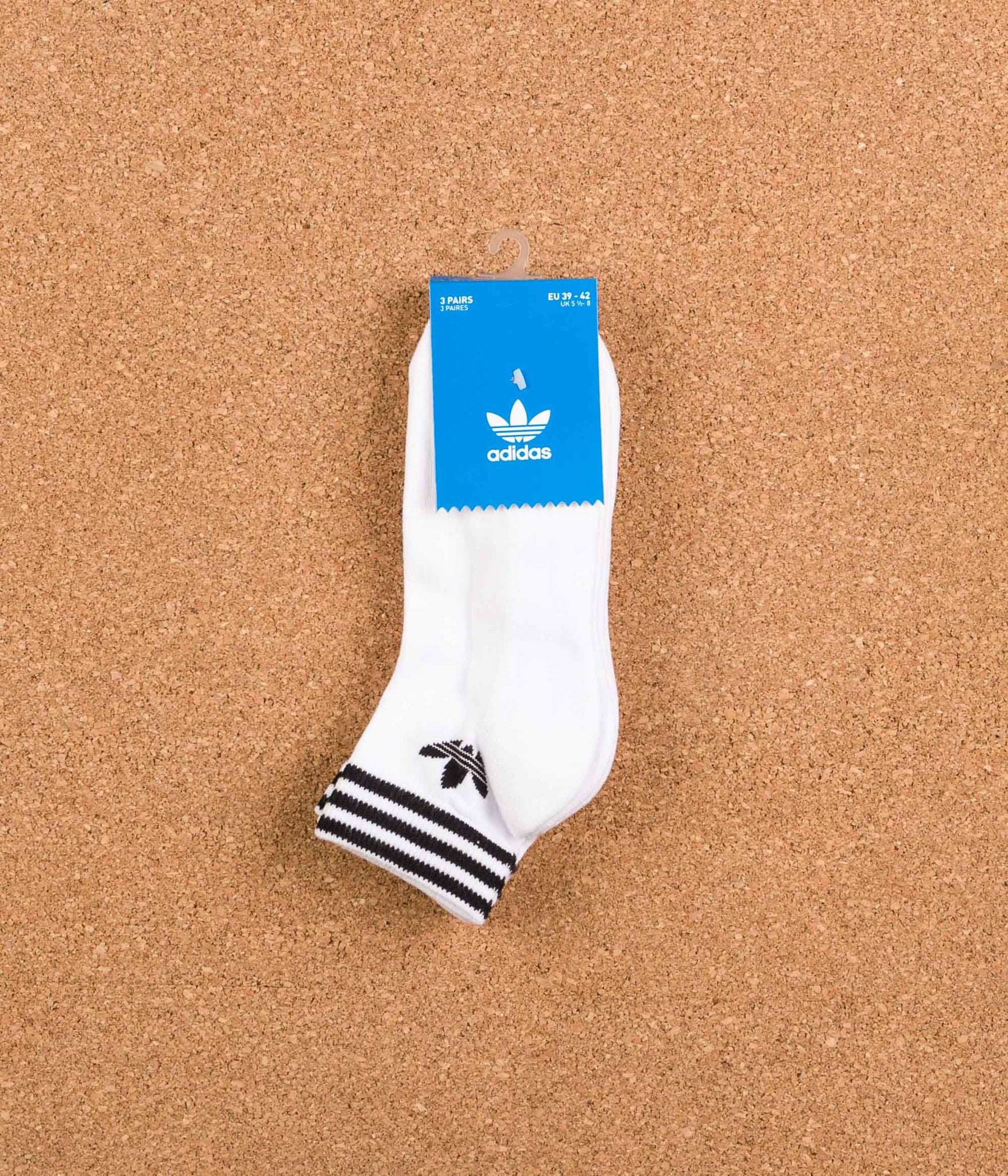 Adidas Trefoil Ankle Socks - White 
