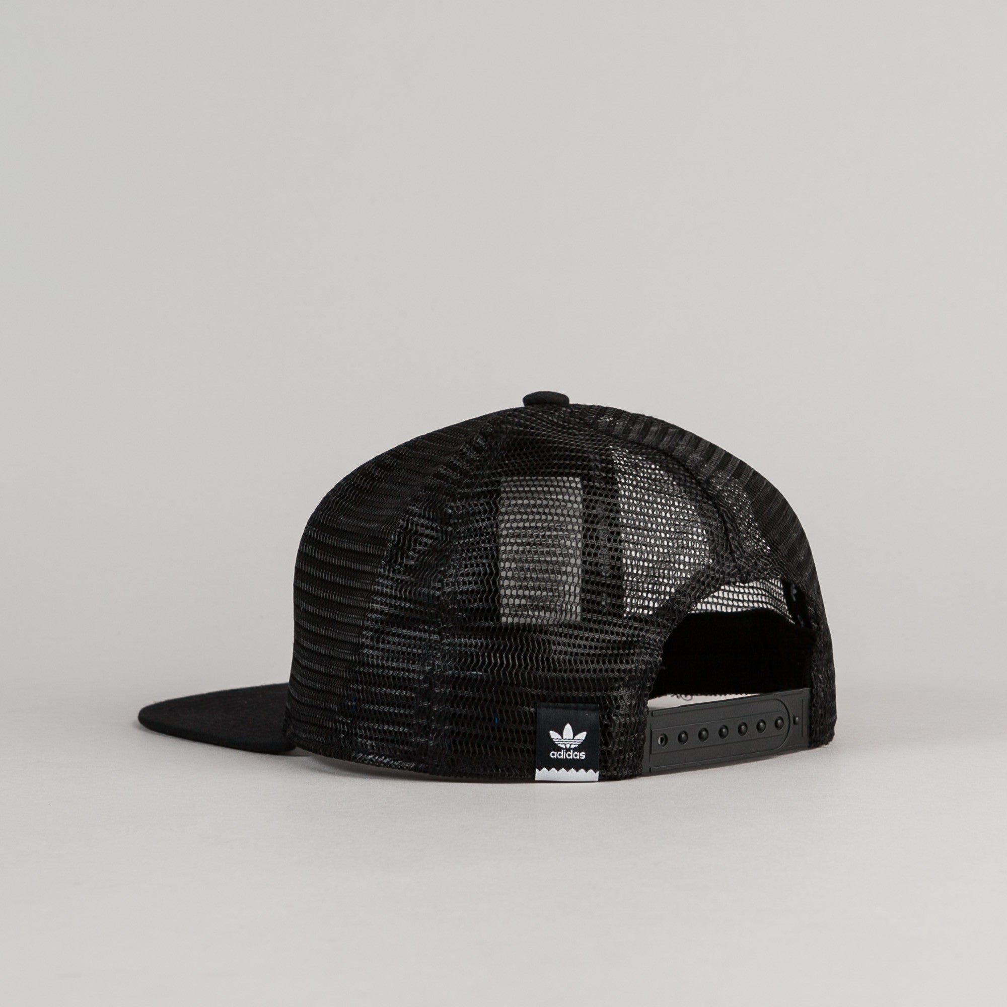 black adidas trucker hat