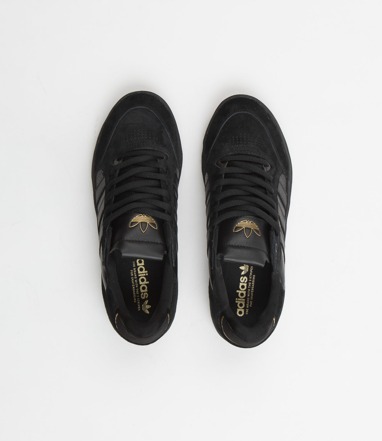 Adidas Tyshawn Low Shoes - Core Black / Core Black / Gold Metallic |  Flatspot