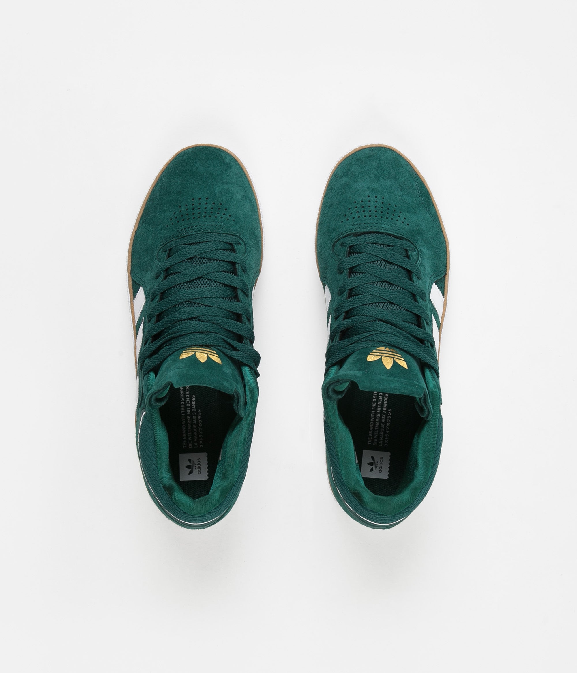 adidas green stripe trainers