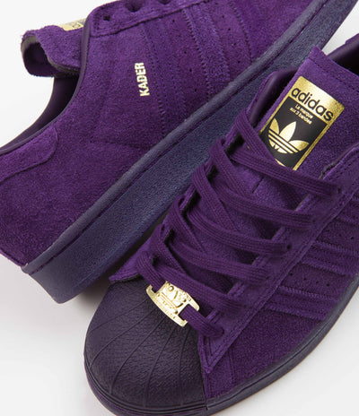 Adidas x Kader Superstar ADV Shoes - Dark Purple / Dark Purple / Gold ...