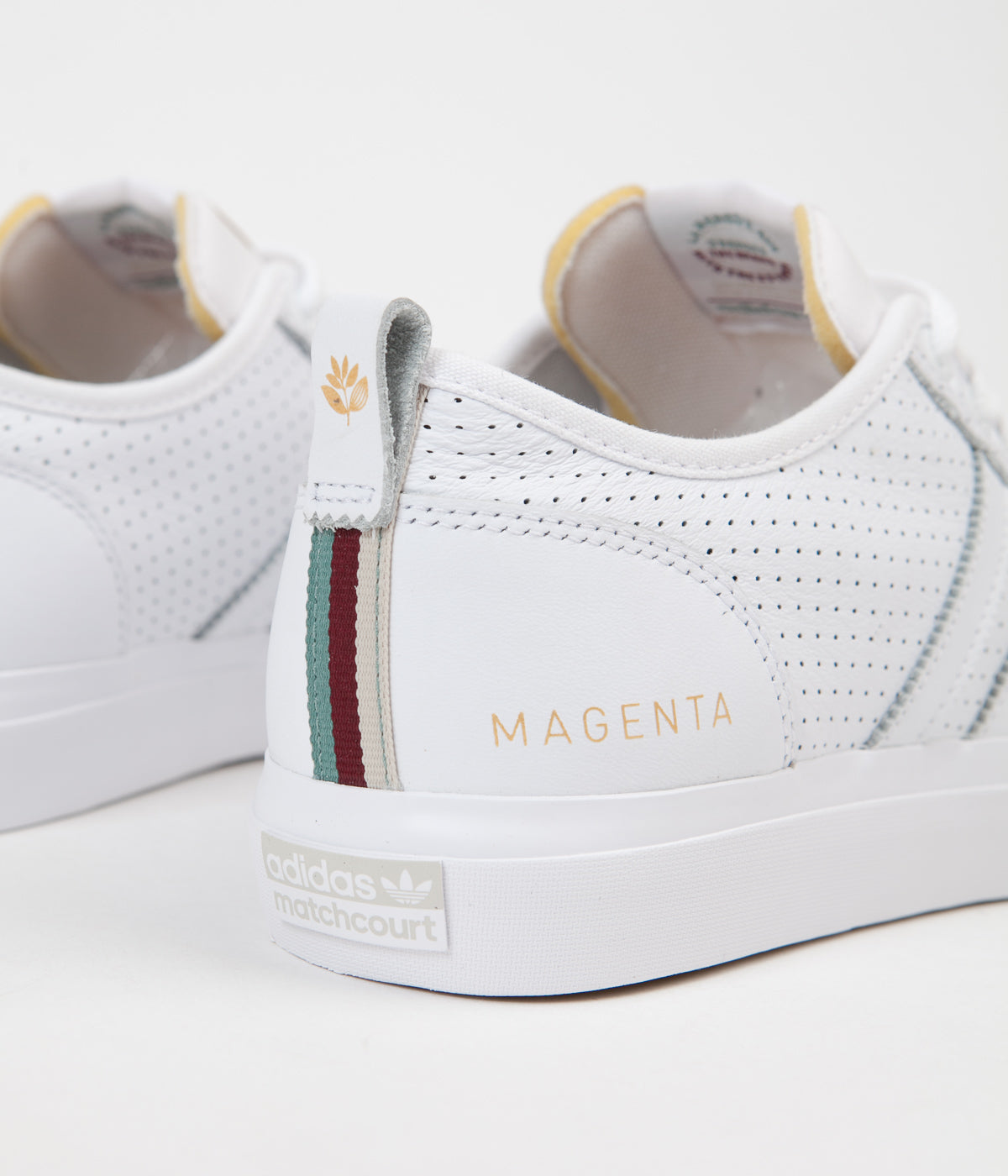 Adidas x Magenta Matchcourt Shoes - White / Gold / Gum | Flatspot