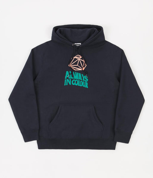 Always in Colour Geometric Hoodie - Navy | Flatspot