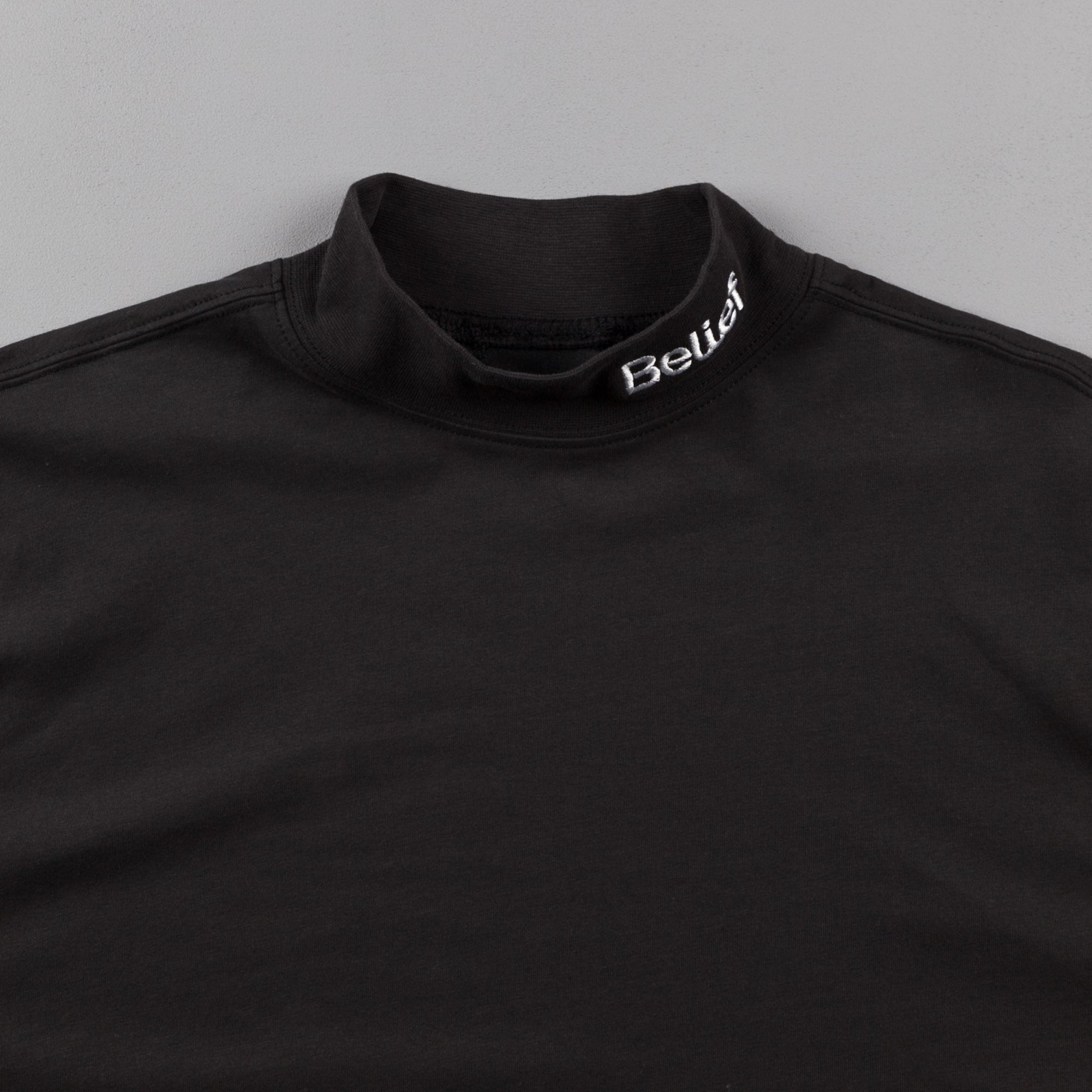 Download Belief Connect Mock Neck Long Sleeve T-Shirt - Black | Flatspot