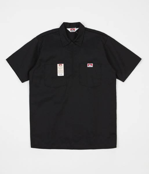 Ben Davis 1/2 Zip Shirt - Black | Flatspot