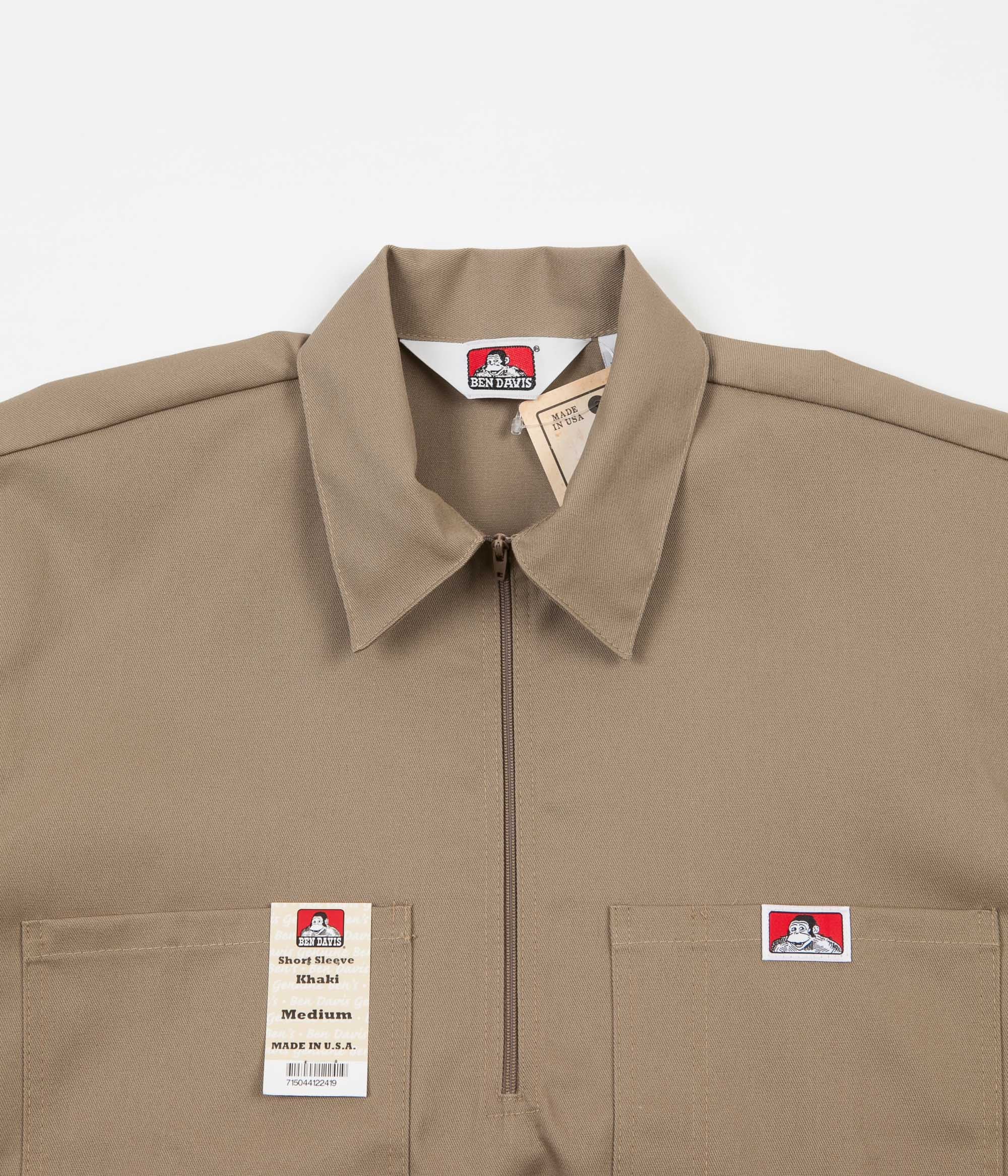 Ben Davis 1/2 Zip Shirt - Khaki | Flatspot