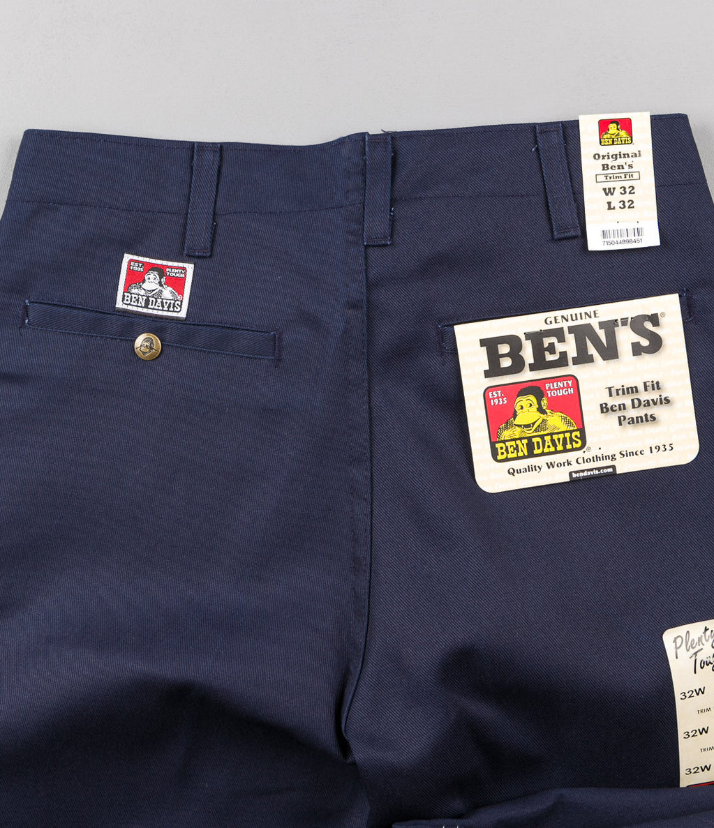 Ben Davis Trim Fit Work Trousers - Navy | Flatspot