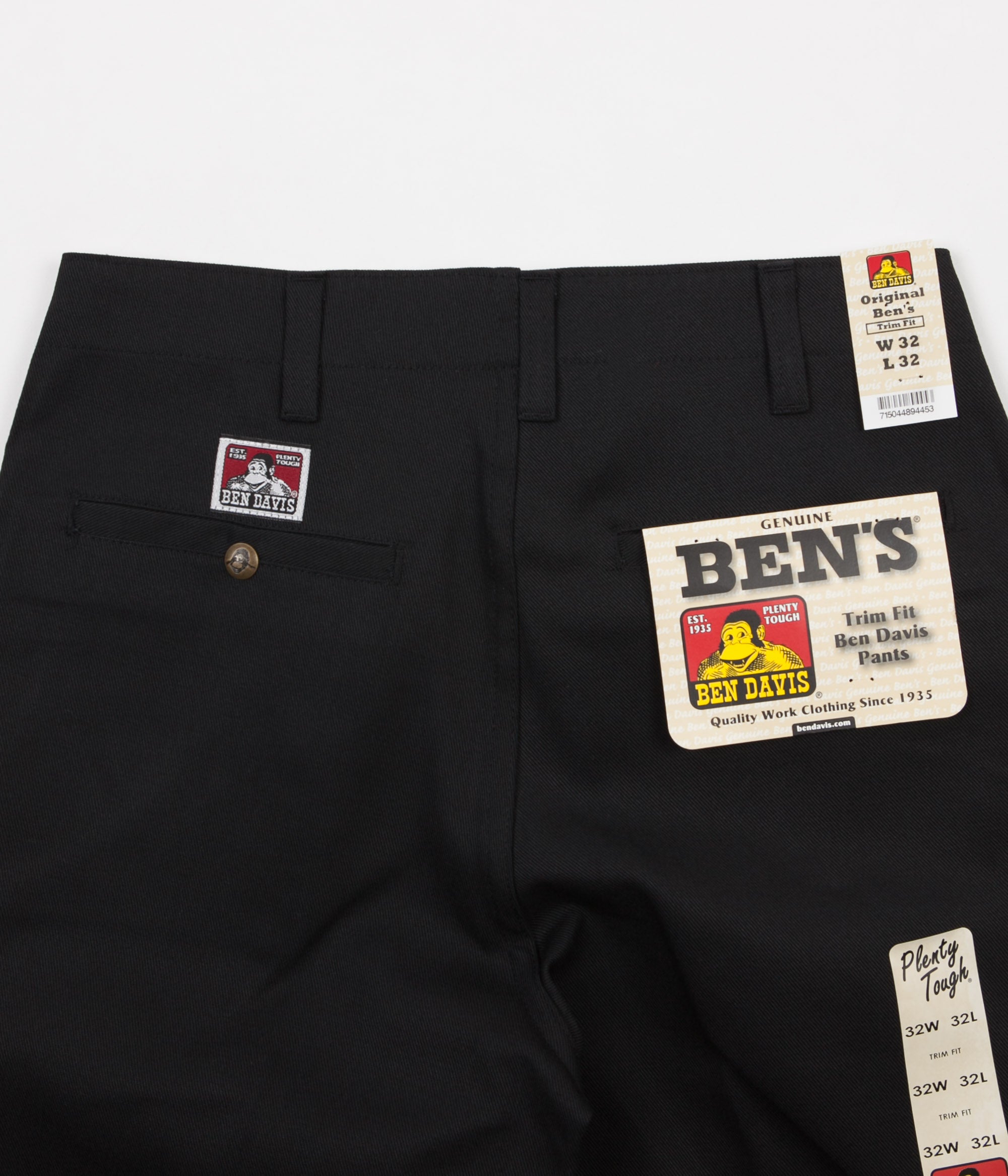 Ben Davis Trim Fit Work Trousers - Black | Flatspot