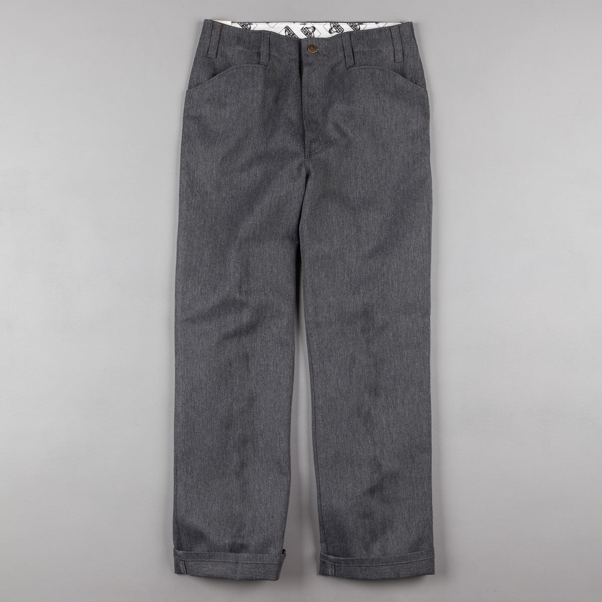 Ben Davis Trim Fit Work Trousers - Charcoal