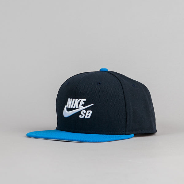 Nike SB Icon Snapback Cap - Dark Obsidian / Photo Blue / Black / White ...