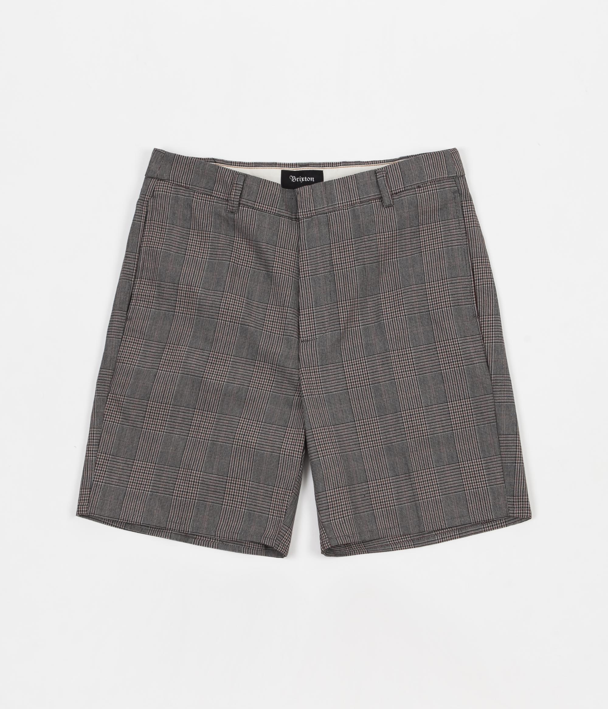 Brixton Graduate Slack Shorts - Grey Plaid | Flatspot