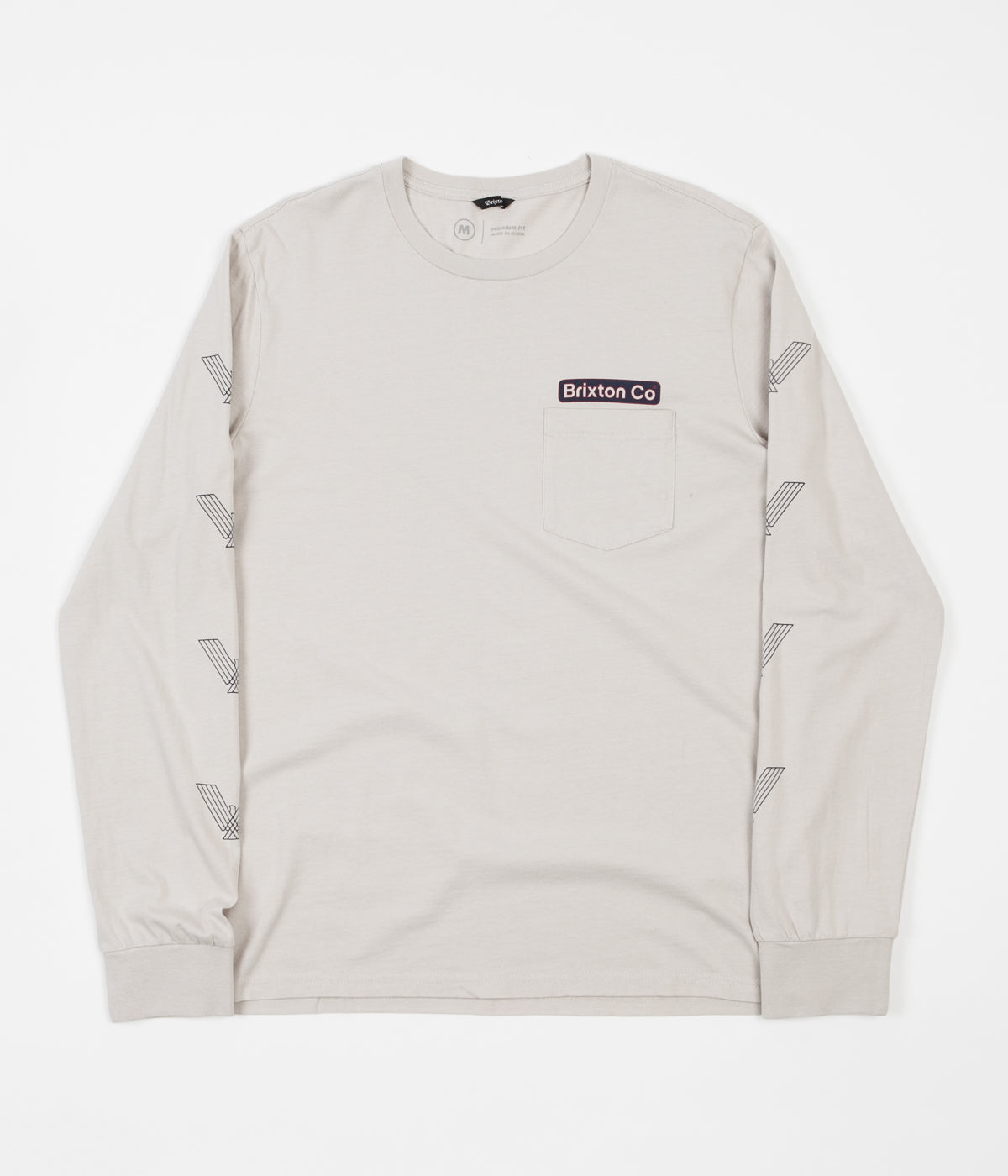 Brixton Maron Long Sleeve Pocket T-Shirt - Stone | Flatspot