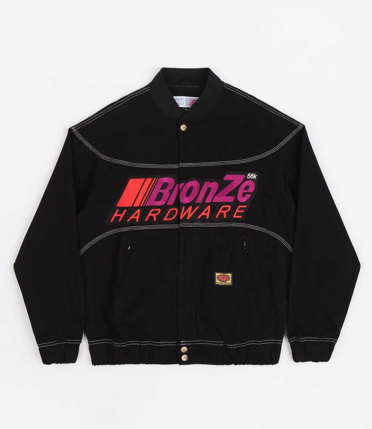 Bronze 56K Pitcrew Bomber Jacket - Black | Flatspot