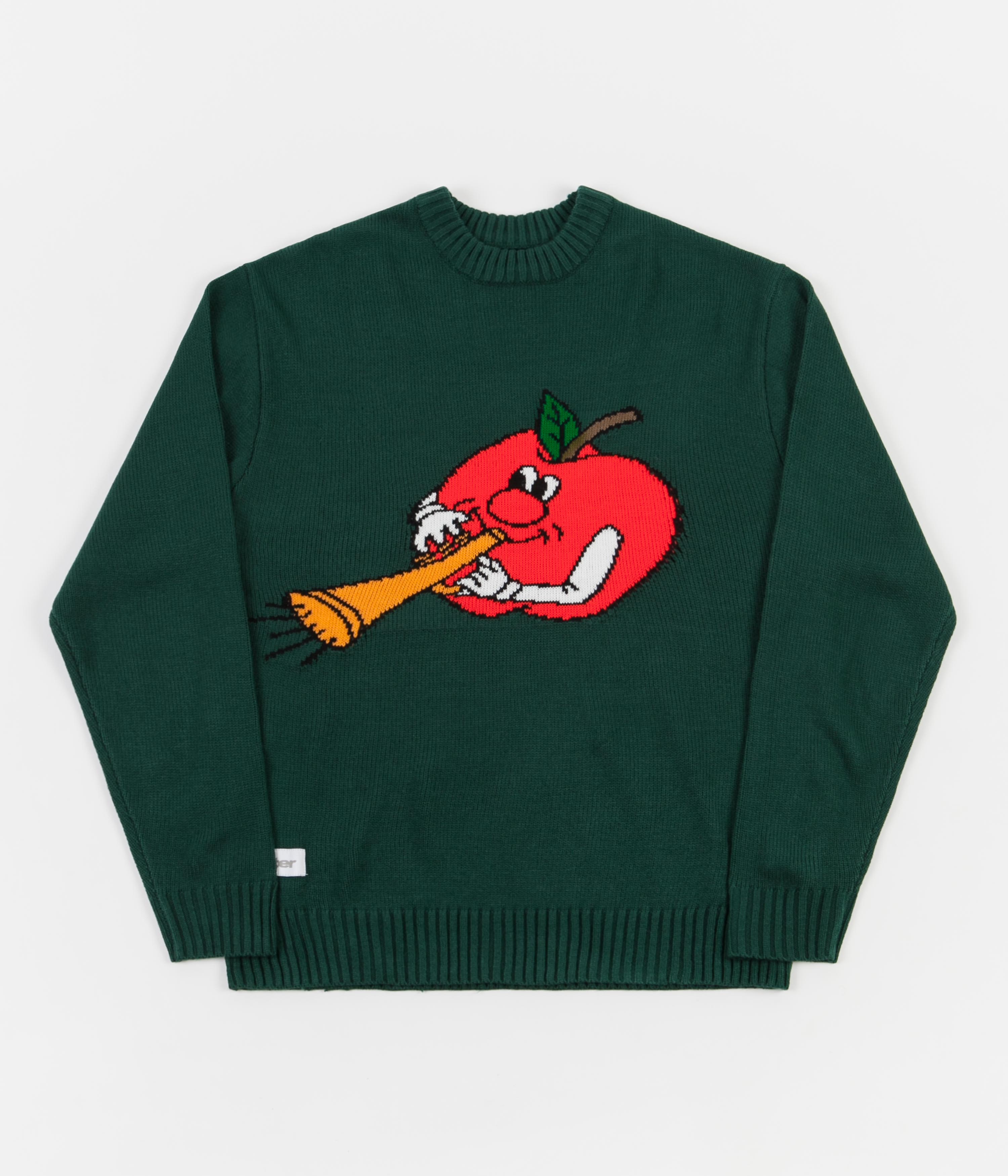 Butter Goods Apple Knitted Sweatshirt - Forest Green