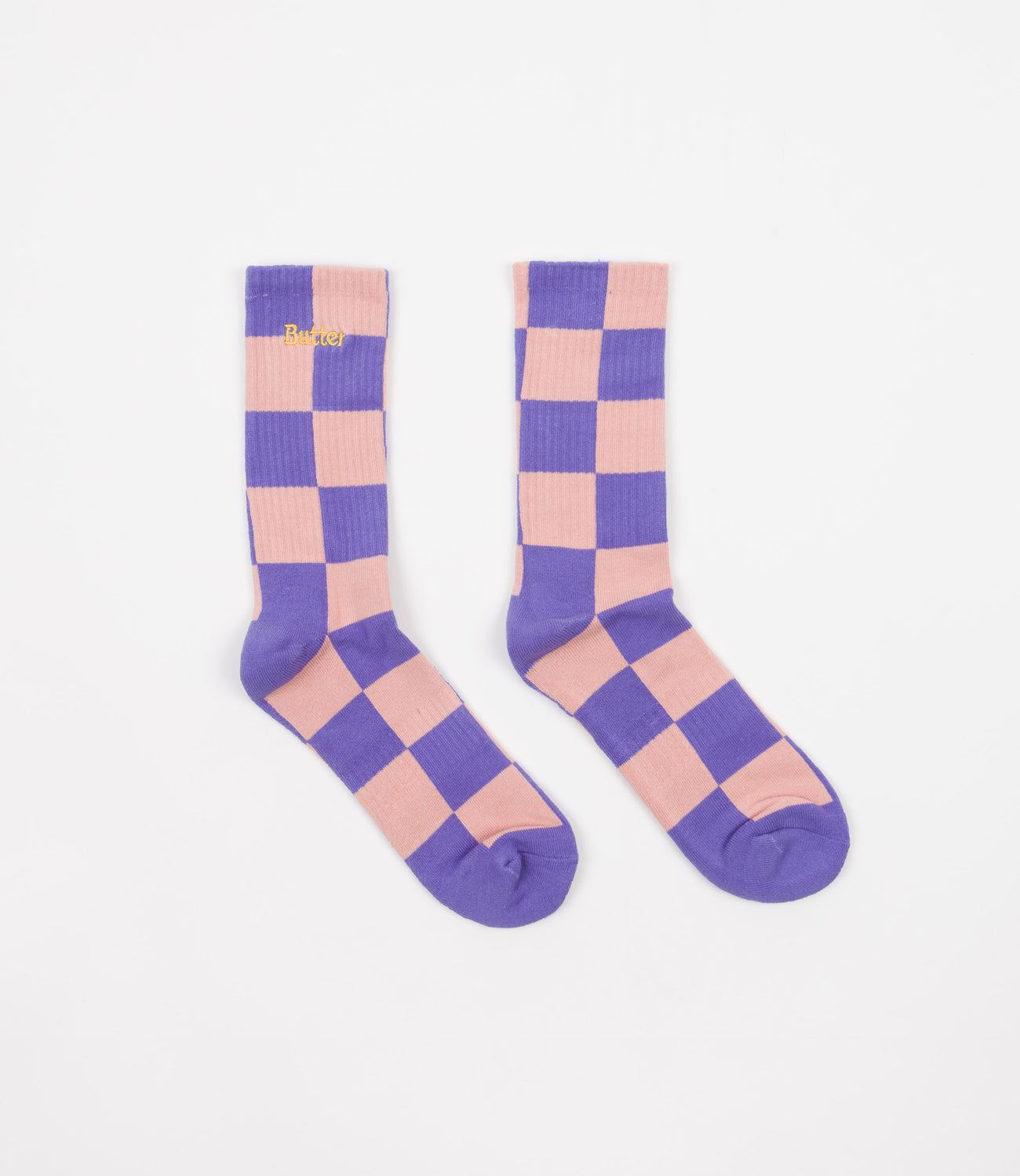 nike socks pink check