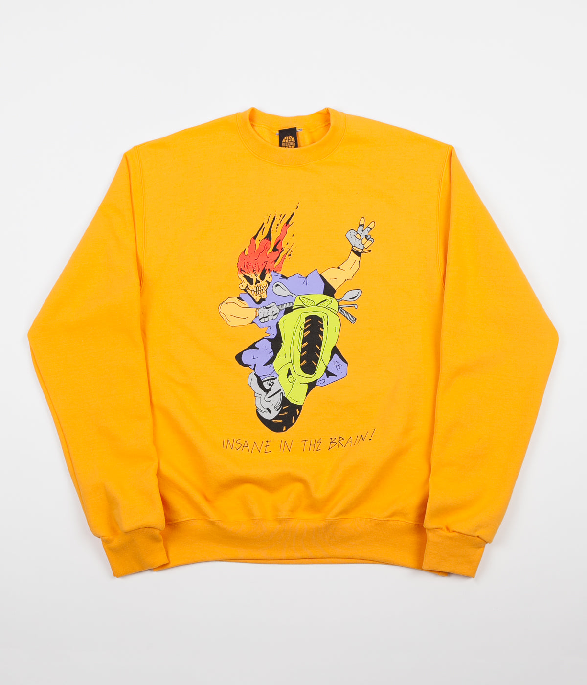 Butter Goods Insane In The Brain Crewneck Sweatshirt - Gold