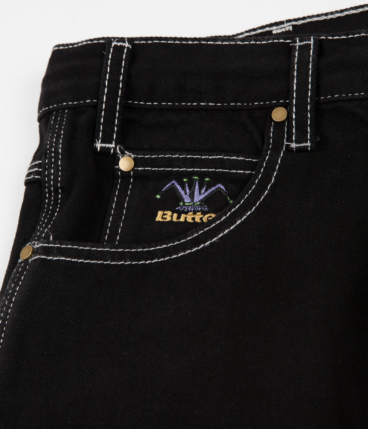 Butter Goods Royal Denim Pants Black Flatspot