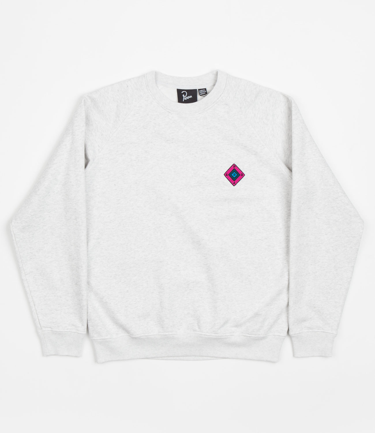 by Parra Diamond Block Logo Crewneck Sweatshirt - Ash Grey | Flatspot