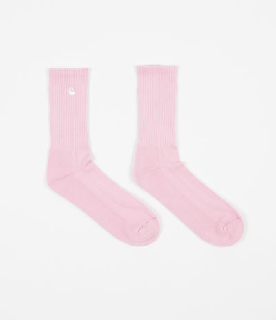 Carhartt C-Logo Socks - Vegas Pink / White | Flatspot