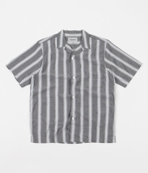 Carhartt Chester Stripe Short Sleeve Shirt - Black | Flatspot