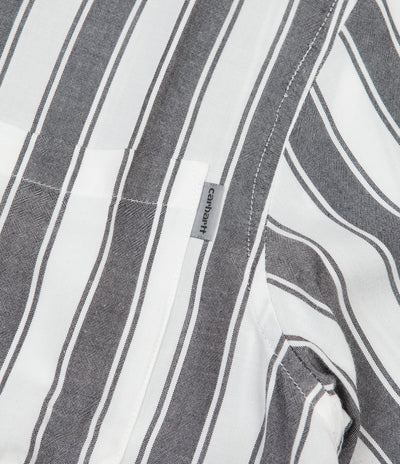 Carhartt Esper Stripe Short Sleeve Shirt - Black / Wax | Flatspot