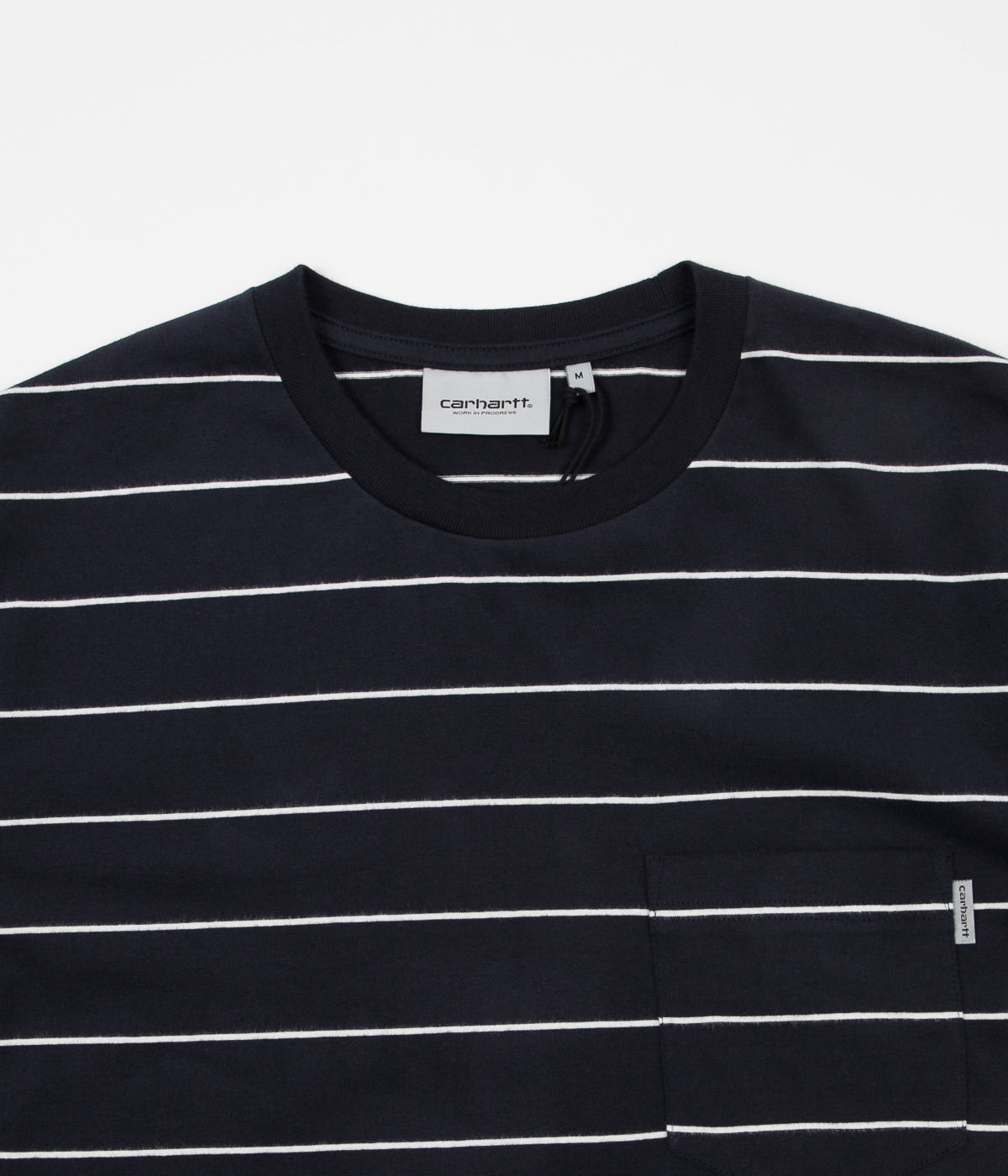Carhartt Feeder Stripe Pocket T-Shirt - Dark Navy / Wax | Flatspot
