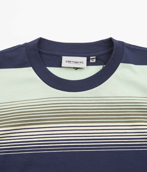 Carhartt Hanmore T-Shirt - Hanmore Stripe / Blue | Flatspot