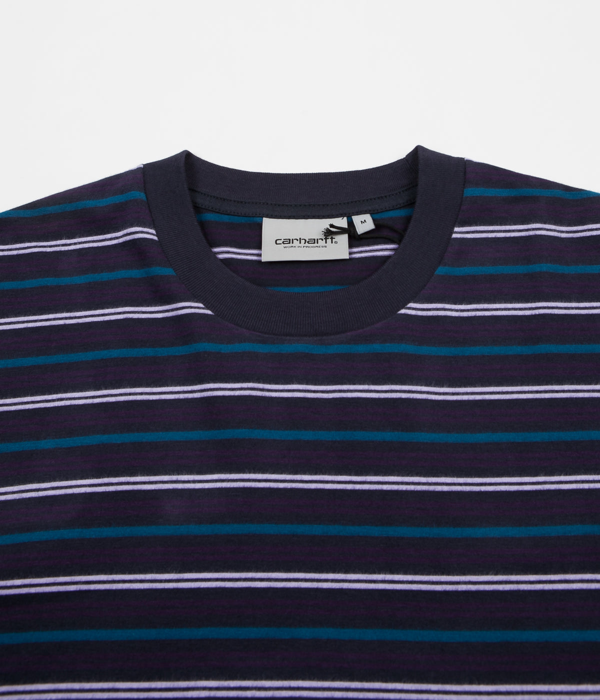 Carhartt Korte Long Sleeve T-Shirt - Dark Navy Stripe | Flatspot