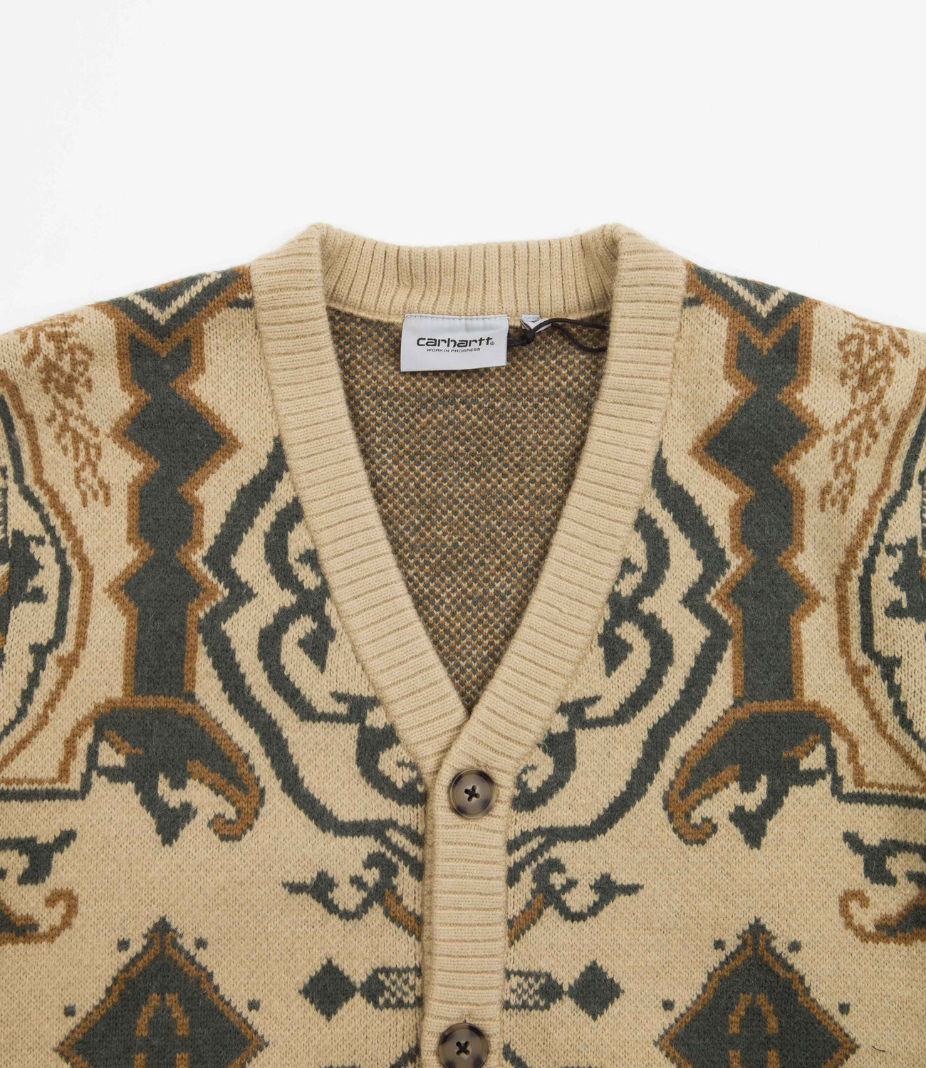 Carhartt Verse Cardigan - Verse Jacquard / Dusty Hamilton Brown | Flatspot