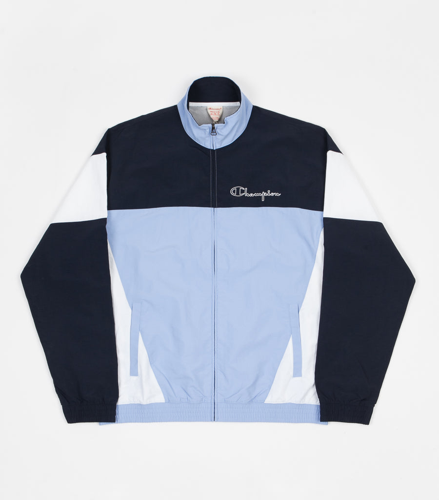 light blue champion windbreaker