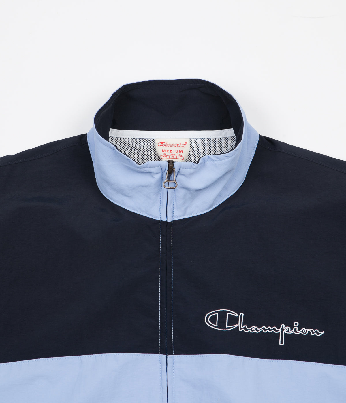 light blue champion windbreaker