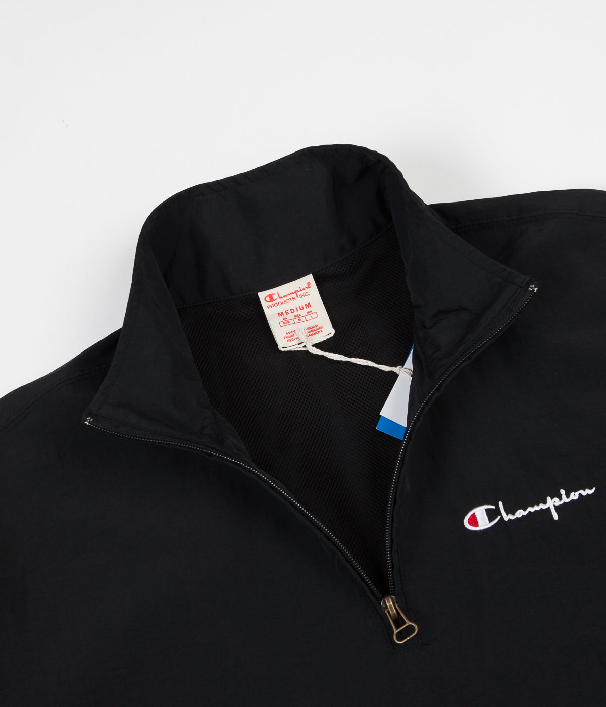 champion half zip black