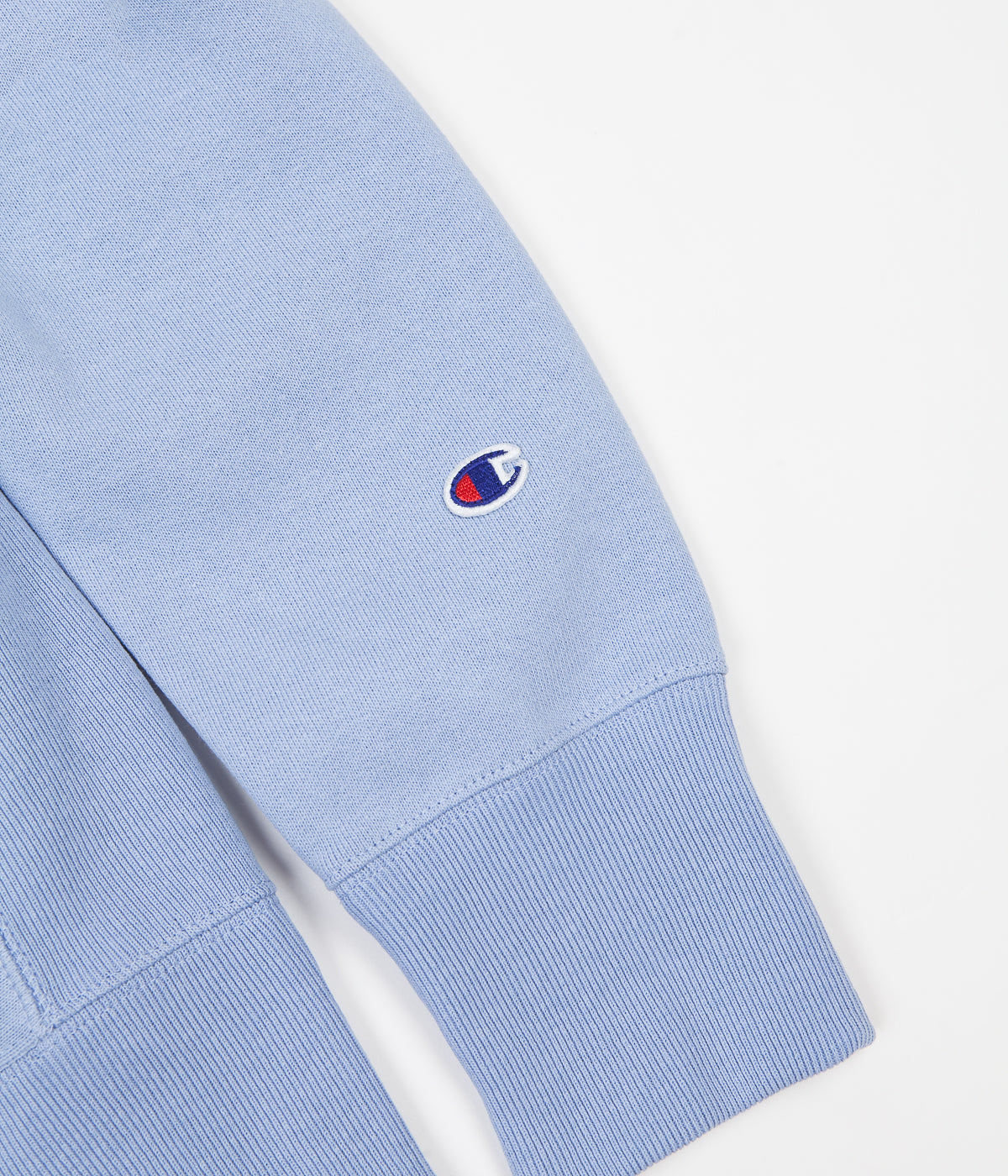 light blue champion crewneck