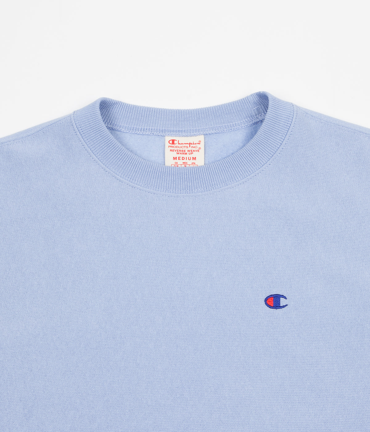 champion light blue crewneck sweatshirt