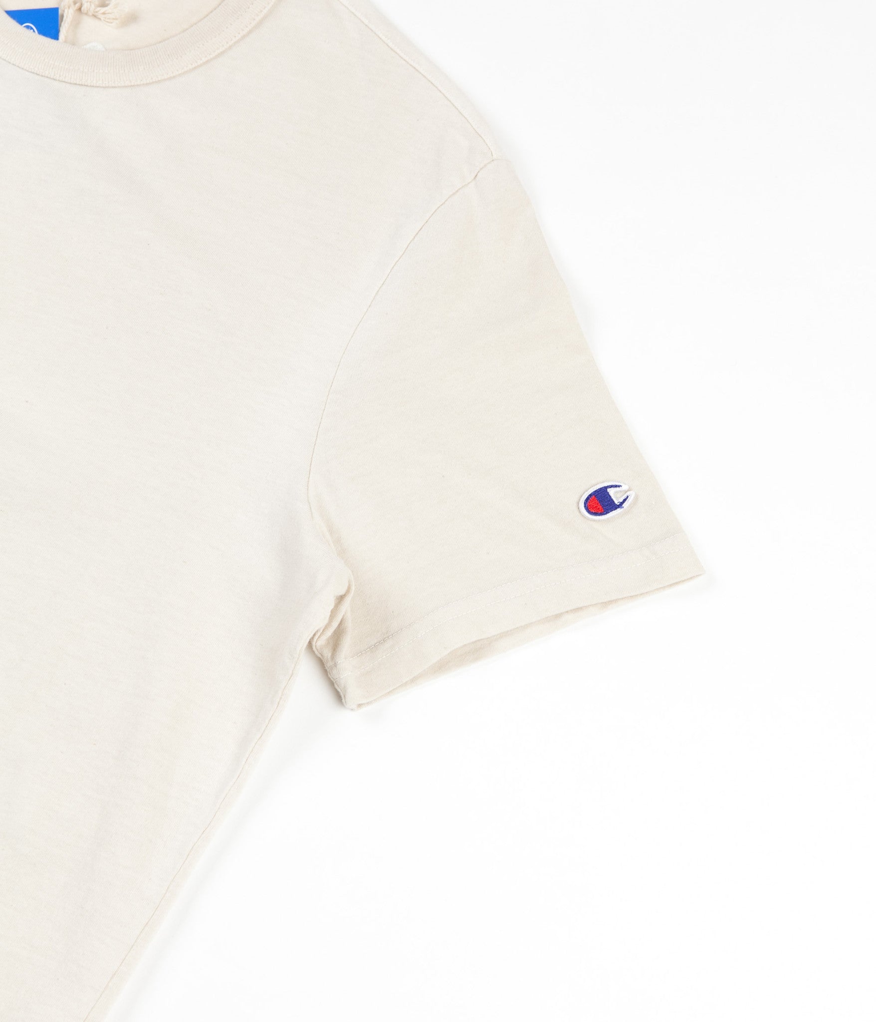 Champion Reverse Weave Enzyme Washed Basic T-Shirt - Beige | Flatspot